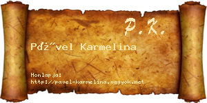 Pável Karmelina névjegykártya